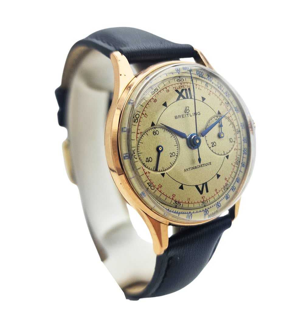 Używany zegarek Breitling Chronograph z lat 40. - Profesjonalna renowacja!