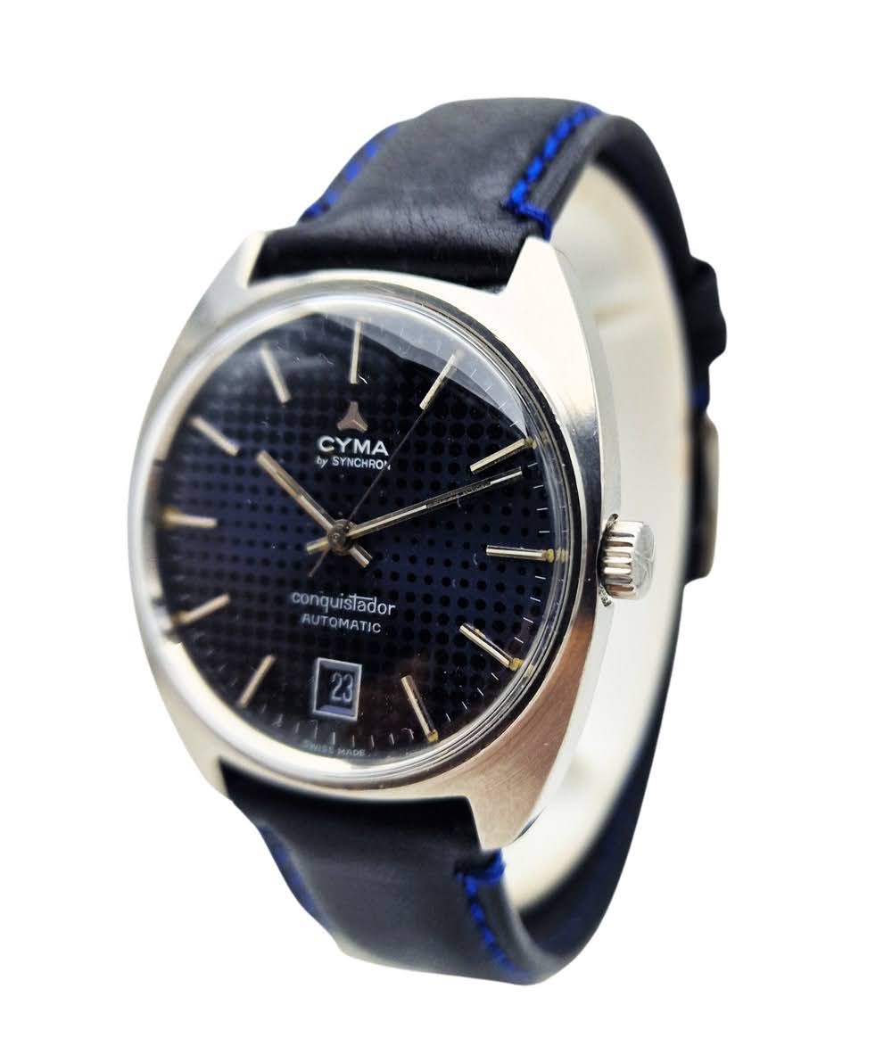 Używany zegarek Cyma Synchron Automatic lata 70. - Piękny, 100% oryginał