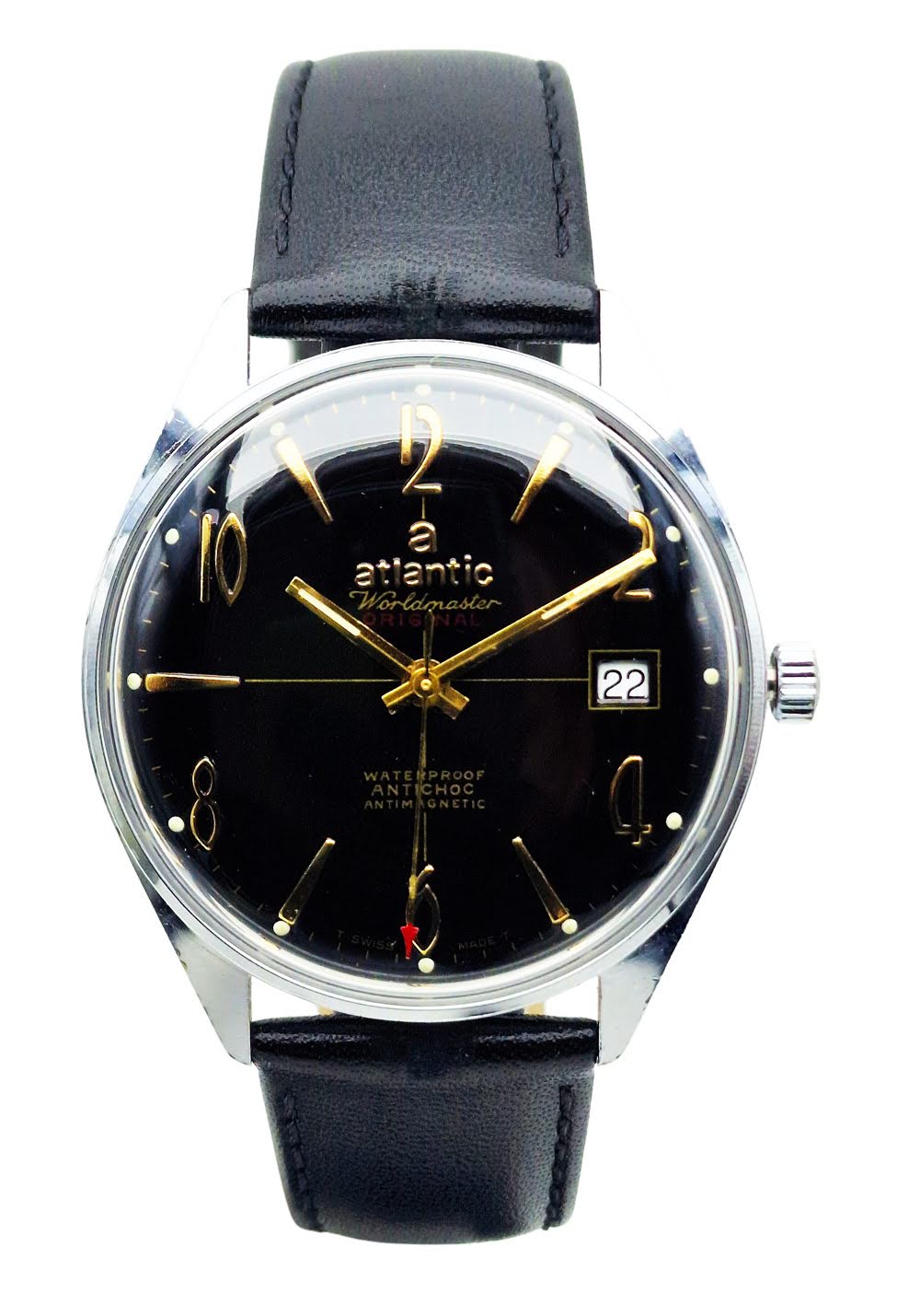 Unikatowy Atlantic Worldmaster 17 Jewels lata 70. - 100 % Originalny Perfekcyjny stan!