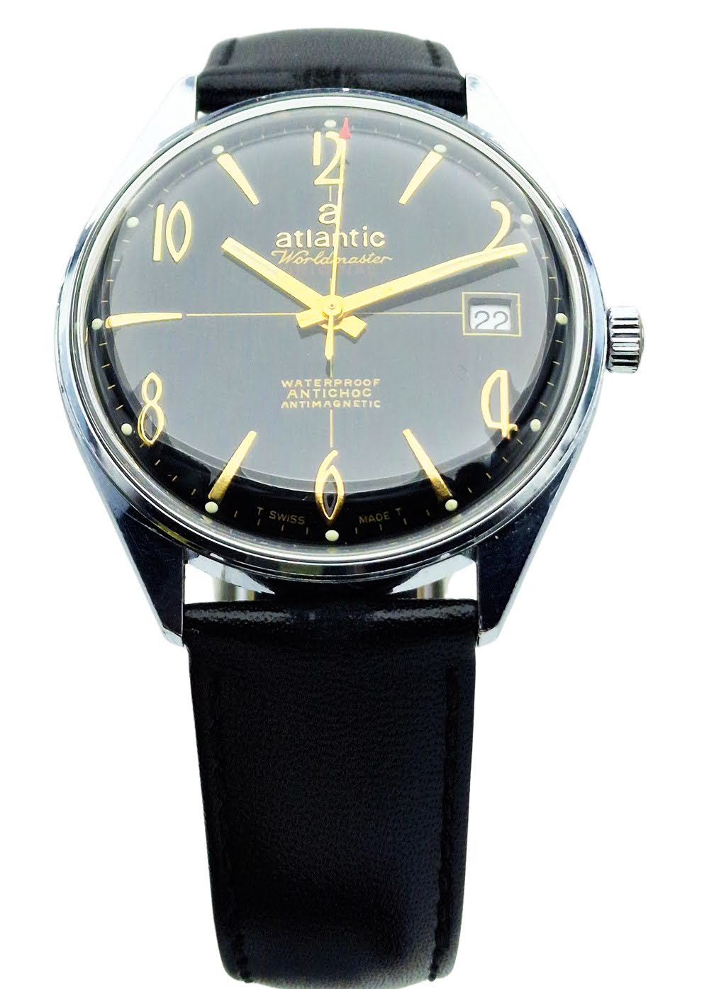 Unikatowy Atlantic Worldmaster 17 Jewels lata 70. - 100 % Originalny Perfekcyjny stan!