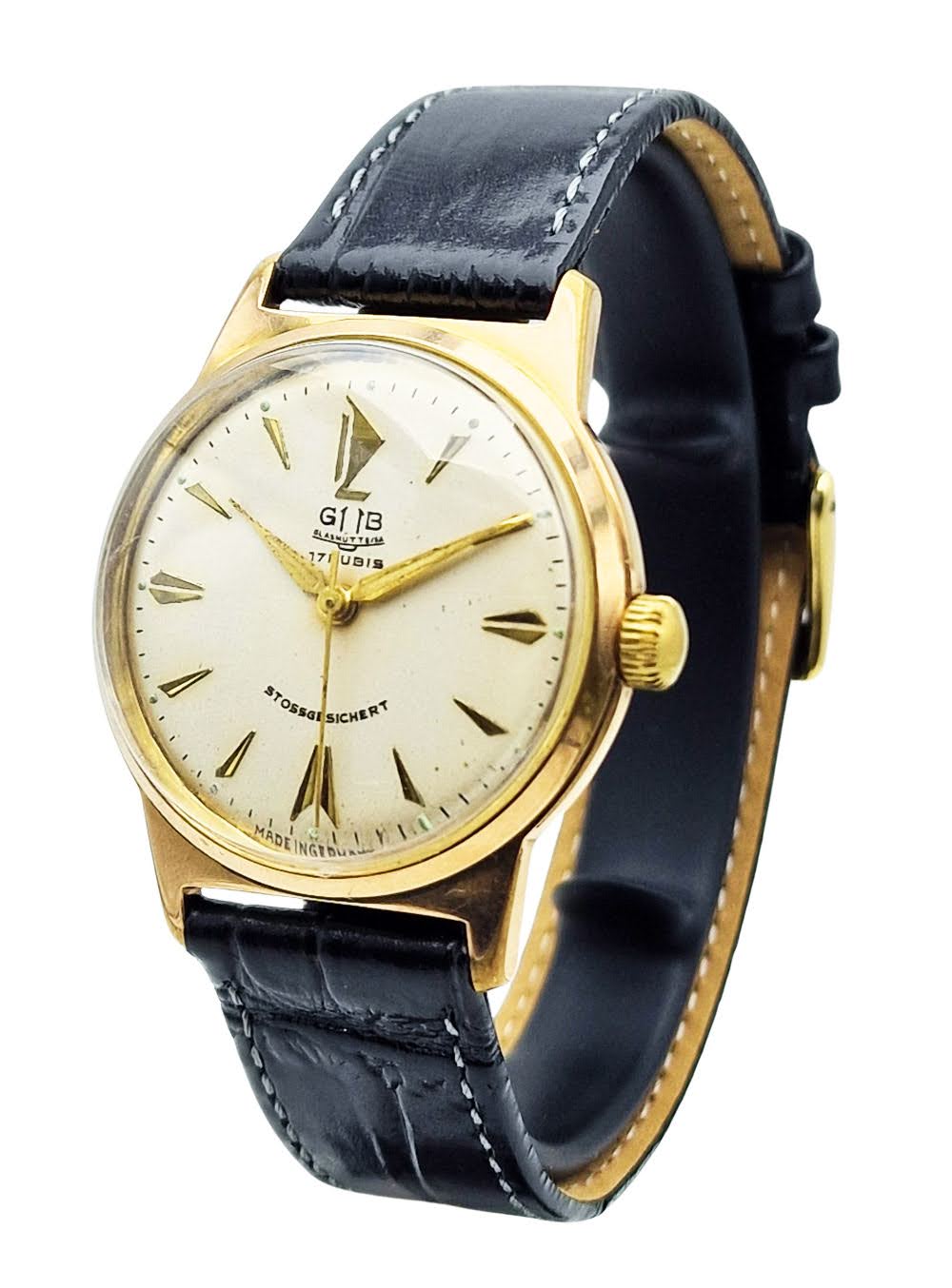Pozłacany Glashutte lata 50. - 100% Oryginalny, nieodnawiany!