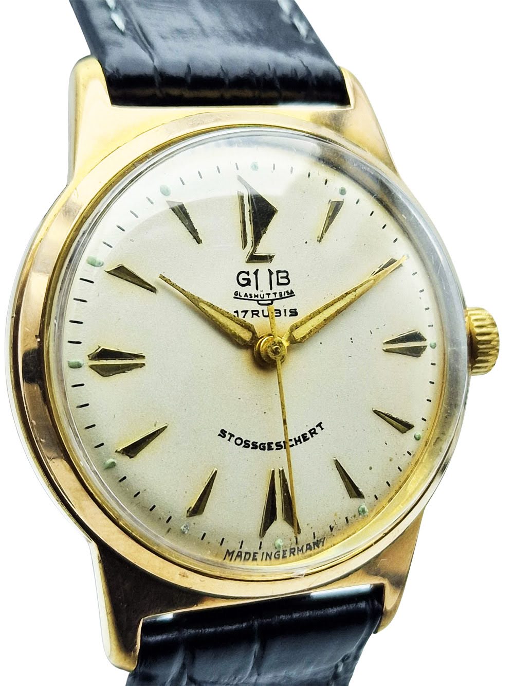 Pozłacany Glashutte lata 50. - 100% Oryginalny, nieodnawiany!
