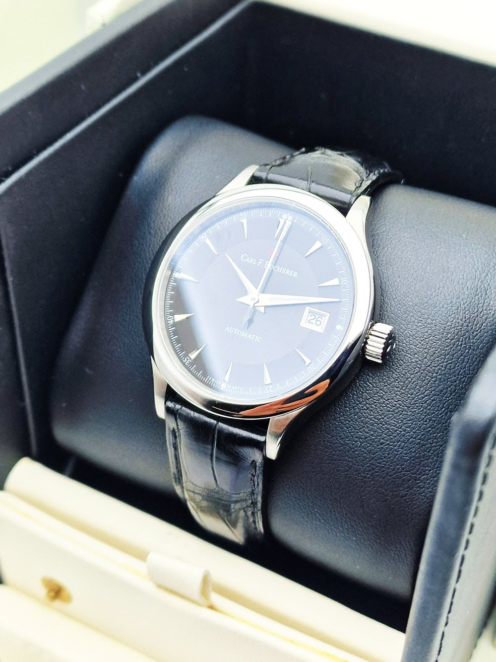 Carl F.Bucherer Manero AutoDate - Fabryczny Komplet, Ideał!