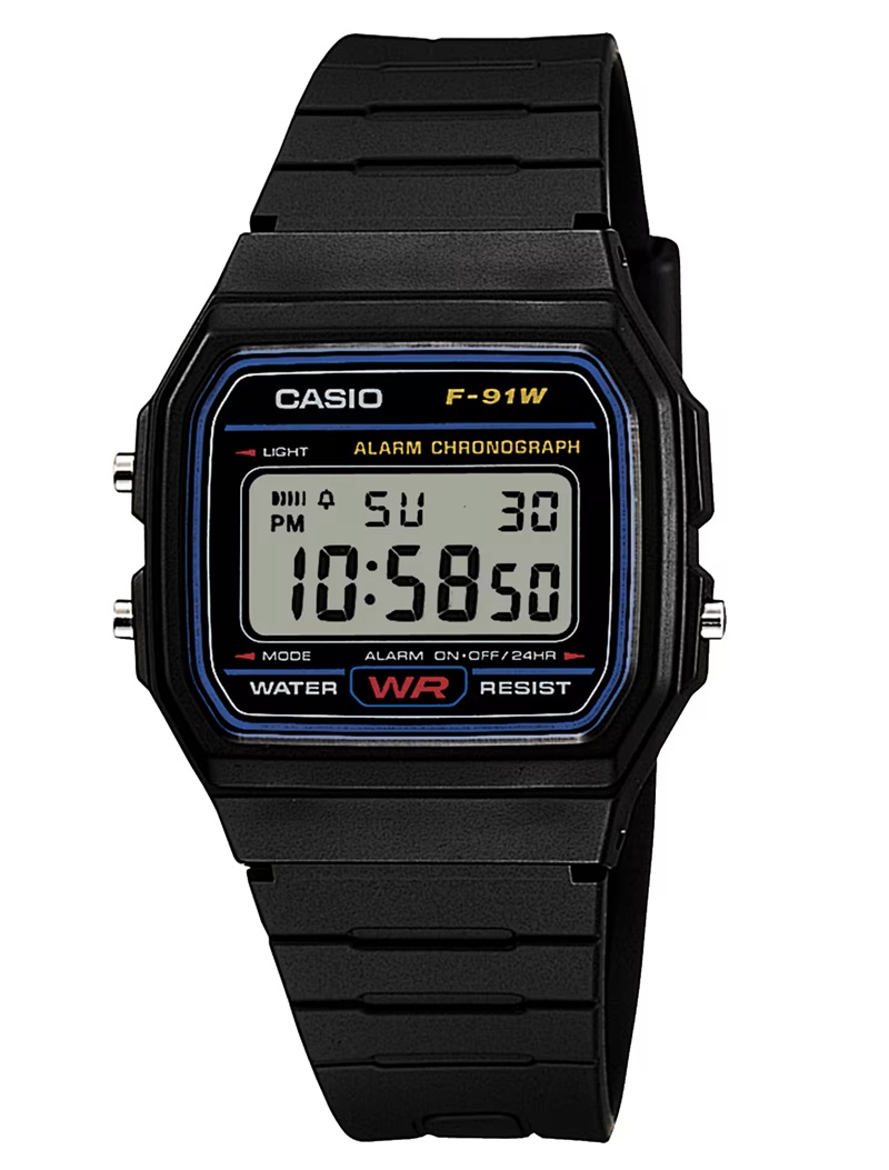 Zegarek Casio Digital F-91W-1YEG (F91W1YEG)