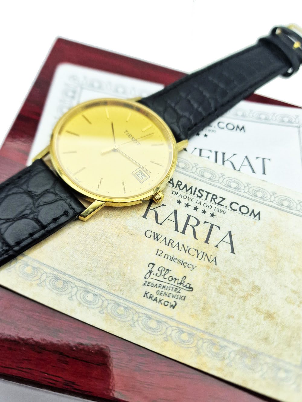 Piękny Tissot Goldrun 14K T71.2.411.21 - doskonały stan!