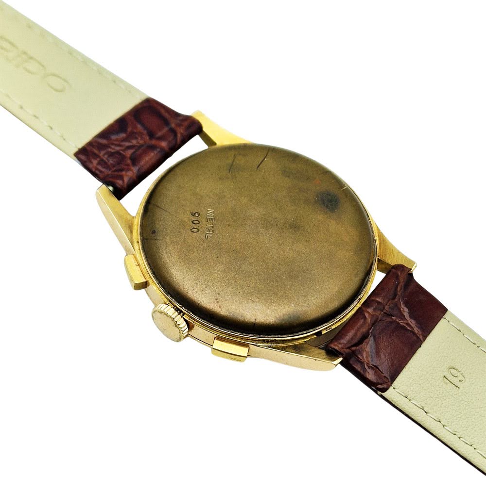 Złoty 14K Titus Genève Chronograph - doskonały stan!