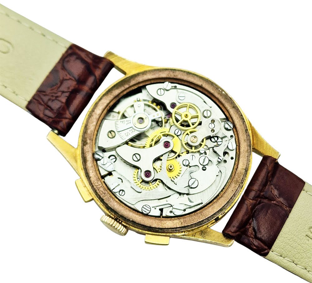 Złoty 14K Titus Genève Chronograph - doskonały stan!