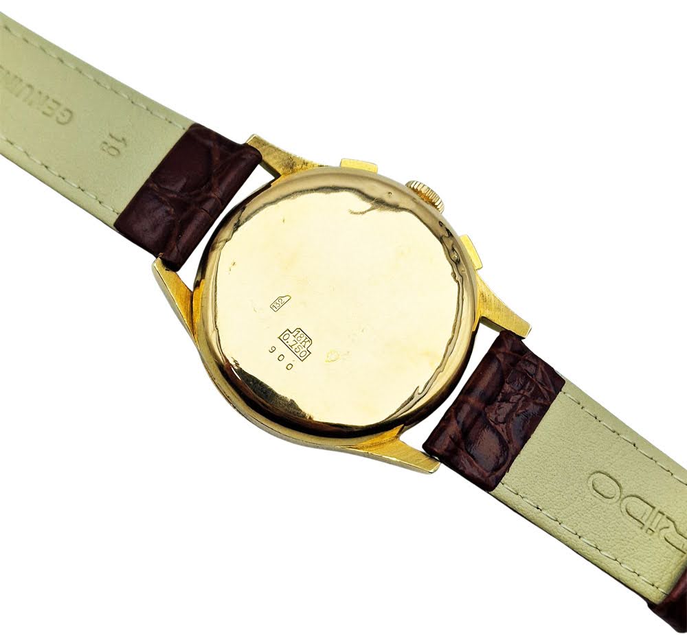 Złoty 14K Titus Genève Chronograph - doskonały stan!