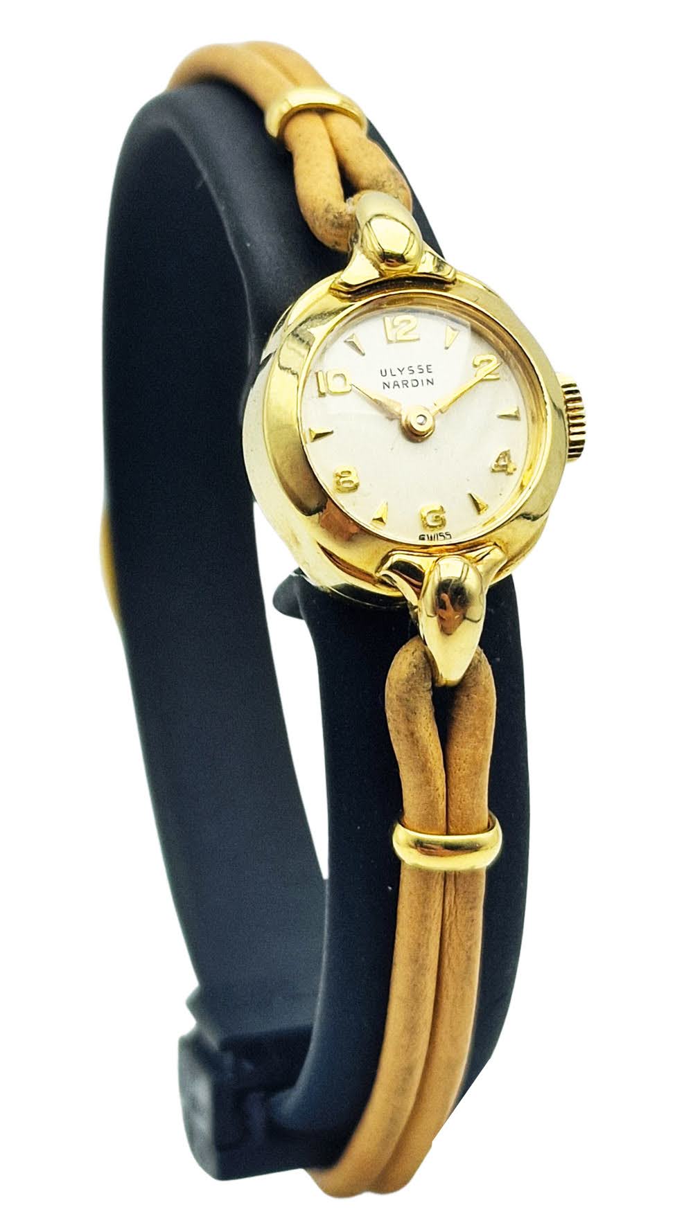 Złocony 90 mikronów Ulysse Nardin lata 50. - stan sklepowy!