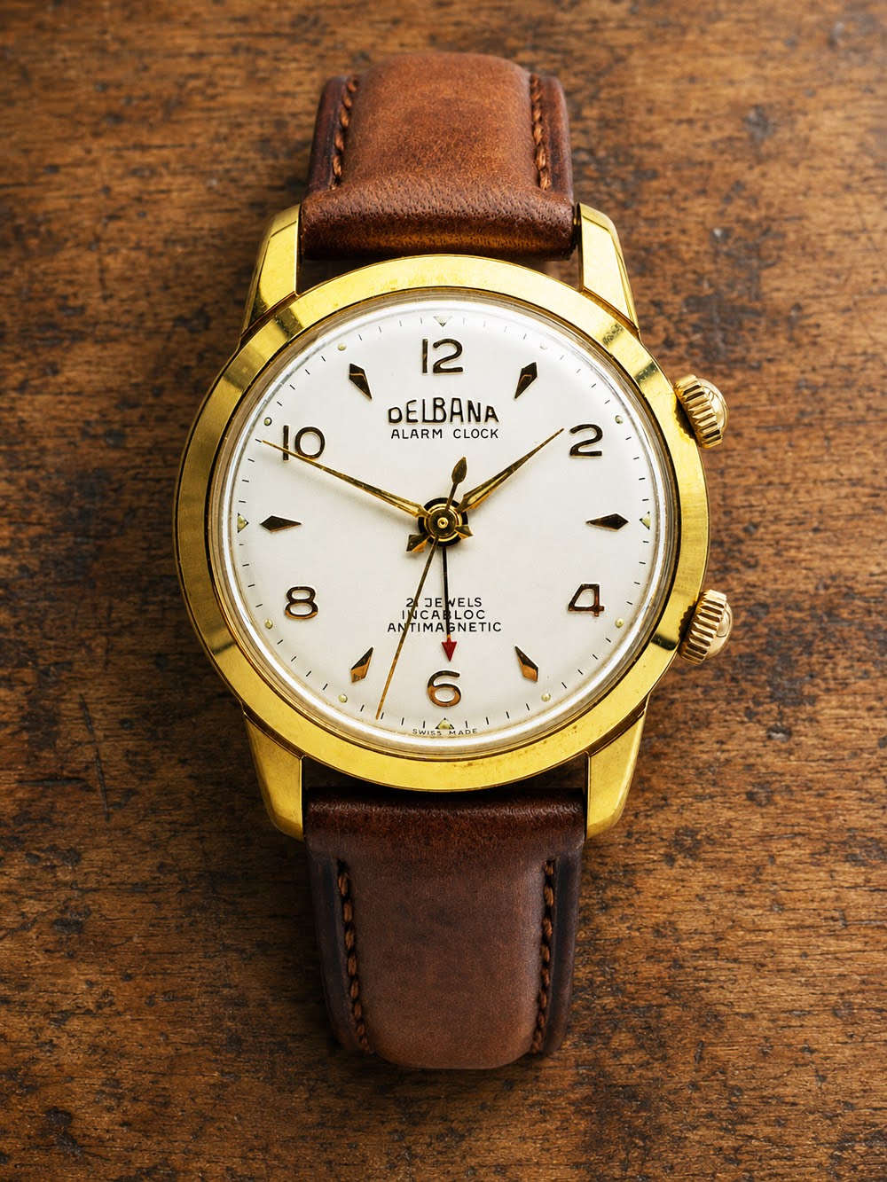 Unikatowa Delbana Alarm Clock AS 1475 lata 50. - 100%, stan sklepowy.