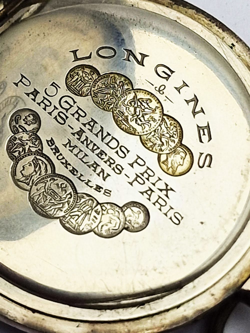 Srebrny 0.900 Longines Cal. 18.89M z 1914r. - doskonały stan!