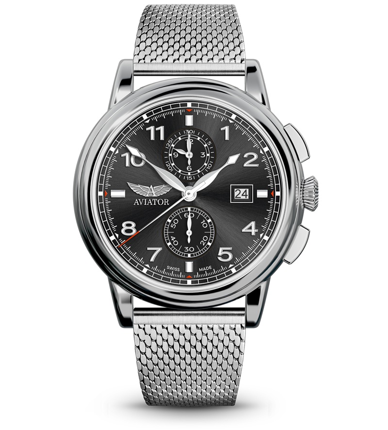 Zegarek Aviator Douglas Quartz Chronograph V.2.45.0.405.5 (V24504055)