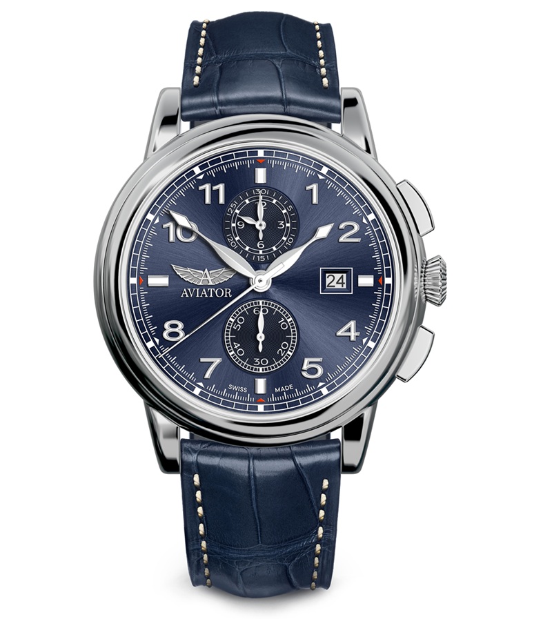 Zegarek Aviator Douglas Quartz Chronograph V.2.45.0.407.4 (V24504074)