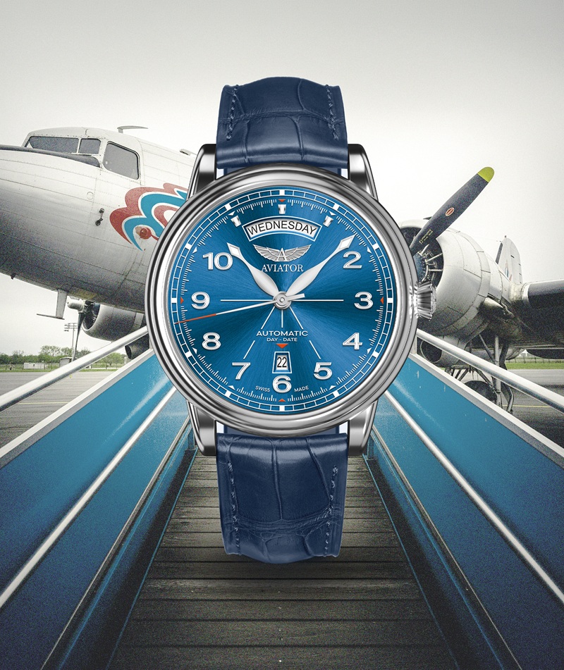 Zegarek Aviator Douglas Day Date Limited Edition V.3.44.0.401.0 (V34404010)