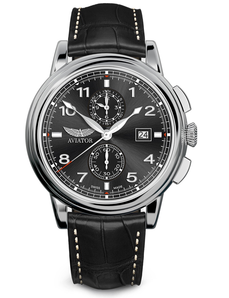 Zegarek Aviator Douglas Quartz Chronograph V.2.45.0.405.4 (V24504054)