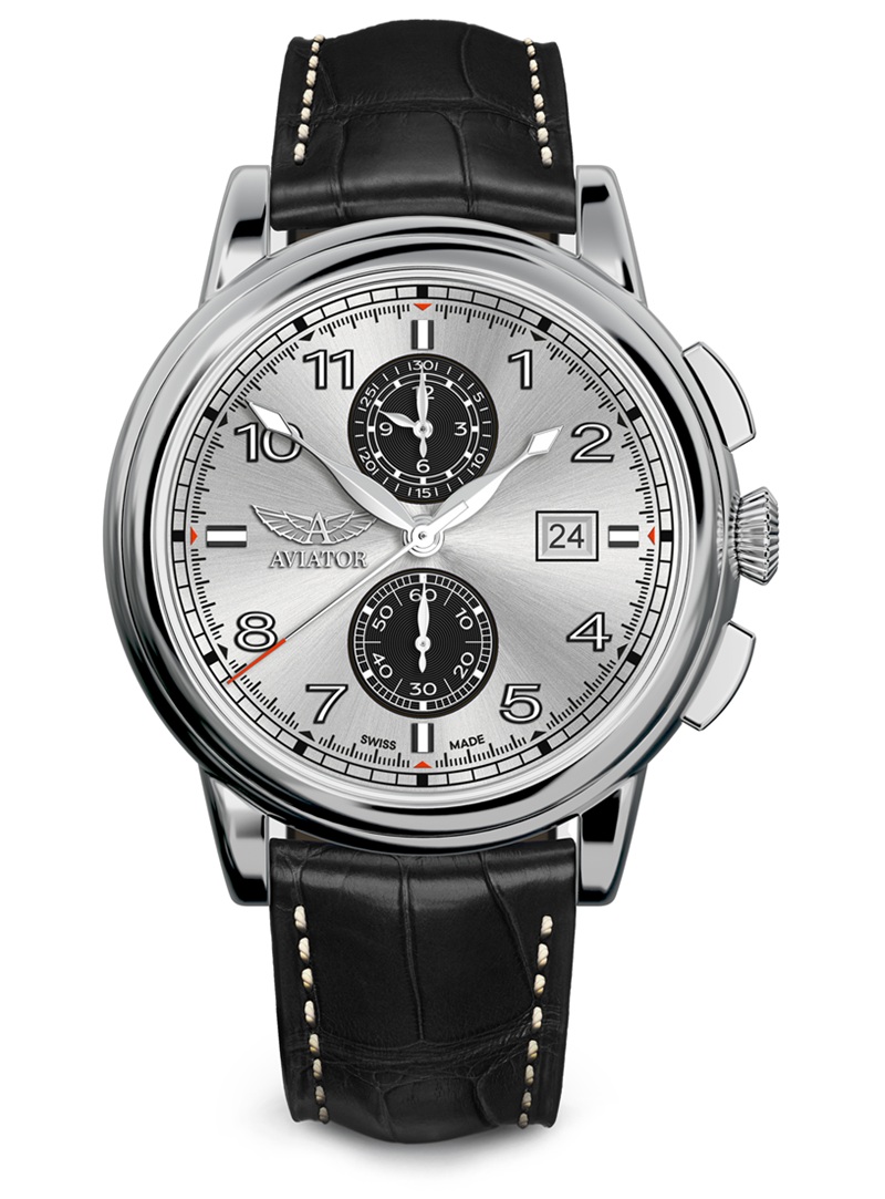 Zegarek Aviator Douglas Quartz Chronograph V.2.45.0.411.4 (V24504114)