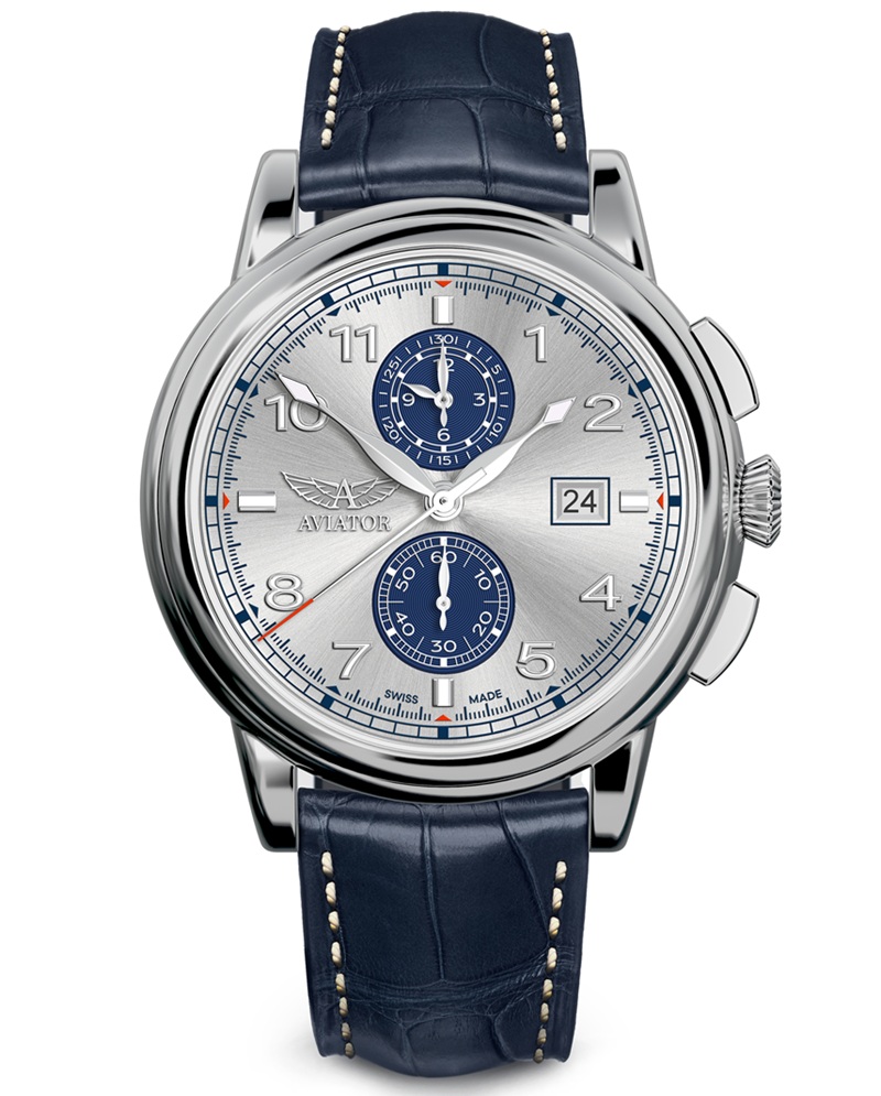 Zegarek Aviator Douglas Quartz Chronograph V.2.45.0.413.4 (V24504134)