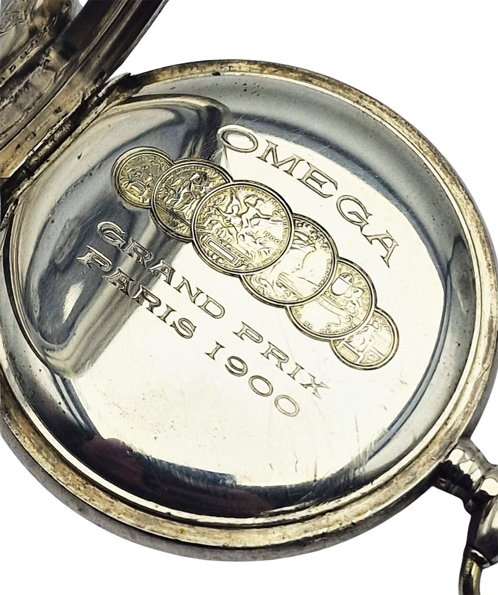 Srebrna 0.800 Omega Grand Prix Paris 1900 - doskonały stan!