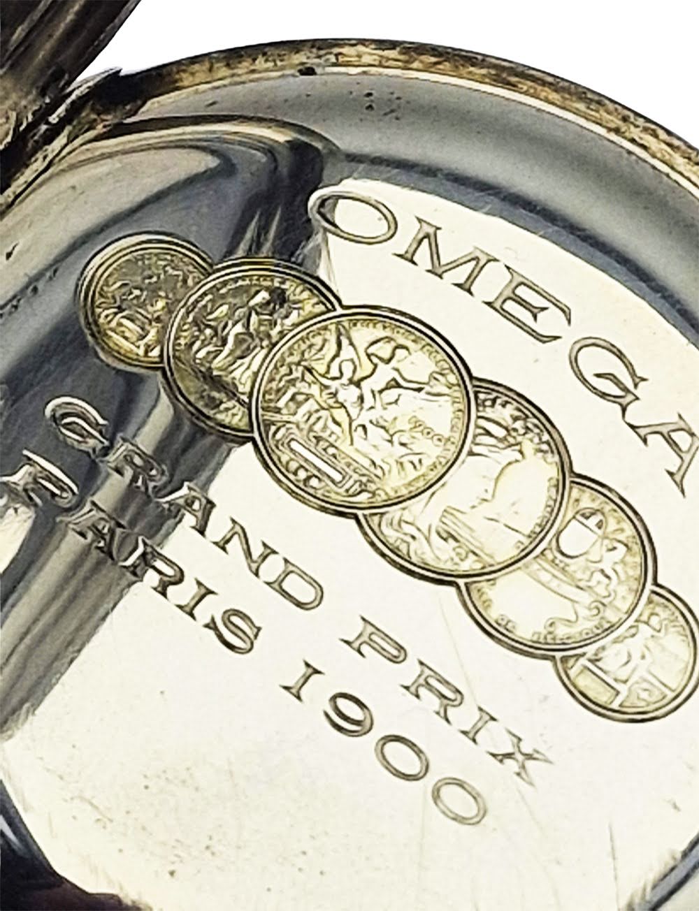 Srebrna 0.800 Omega Grand Prix Paris 1900 - doskonały stan!