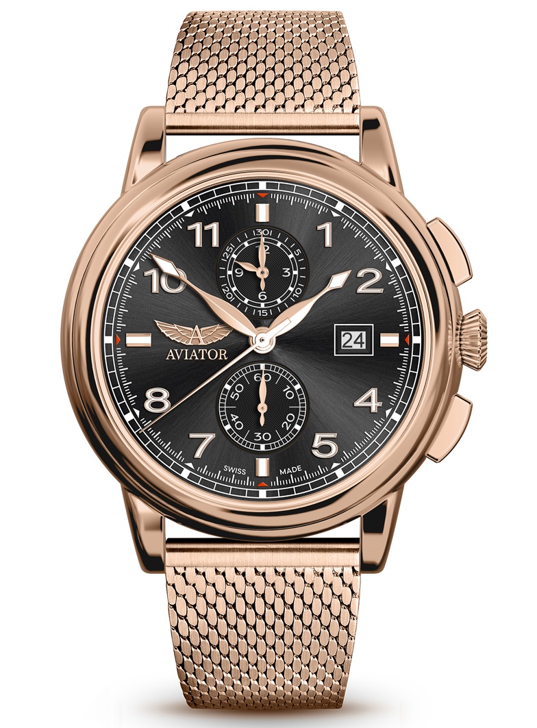 Zegarek Aviator Douglas Quartz Chronograph V.2.45.2.406.5 (V24524065)