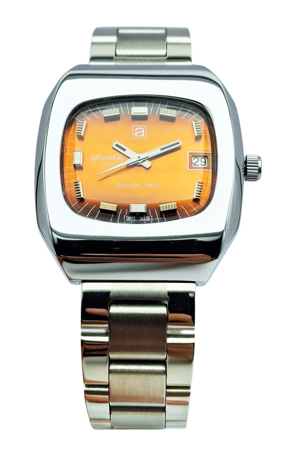 Atlantic Square Date 17 Jewels FHF 969 - piękna renowacja!