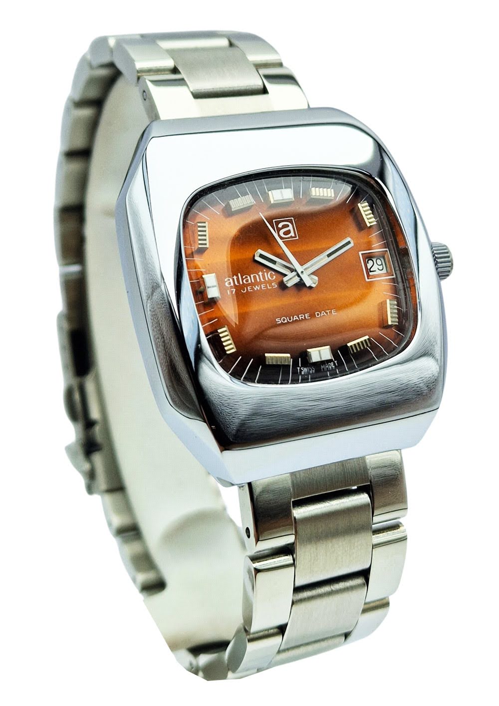 Atlantic Square Date 17 Jewels FHF 969 - piękna renowacja!