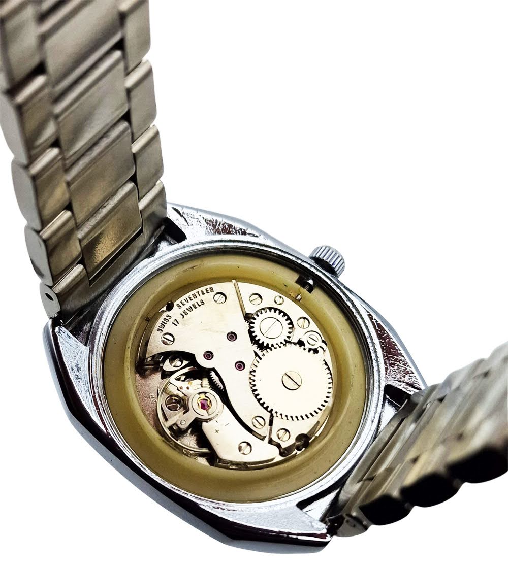 Atlantic Square Date 17 Jewels FHF 969 - piękna renowacja!