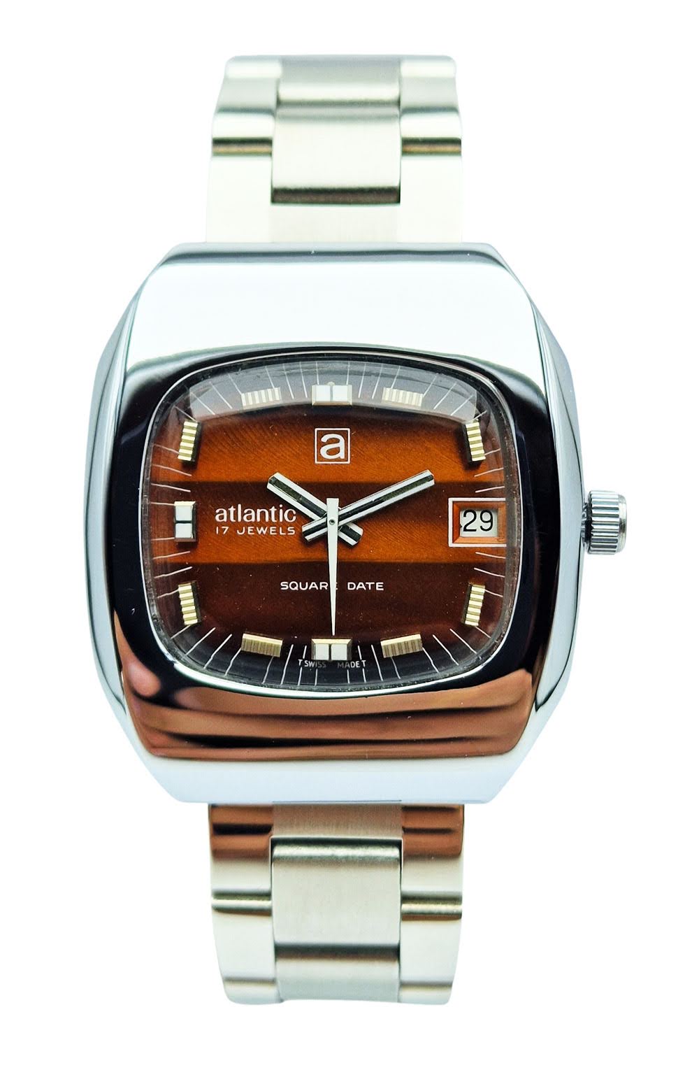 Atlantic Square Date 17 Jewels FHF 969 - piękna renowacja!