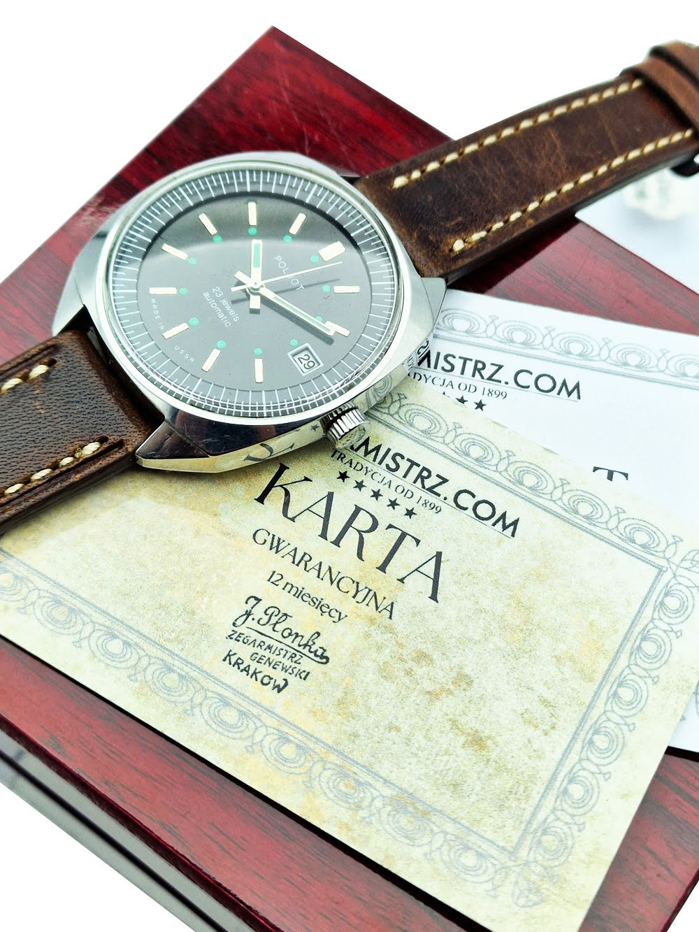 Stalowy Poljot Automatic 2616.2H - rzadka konfiguracja!
