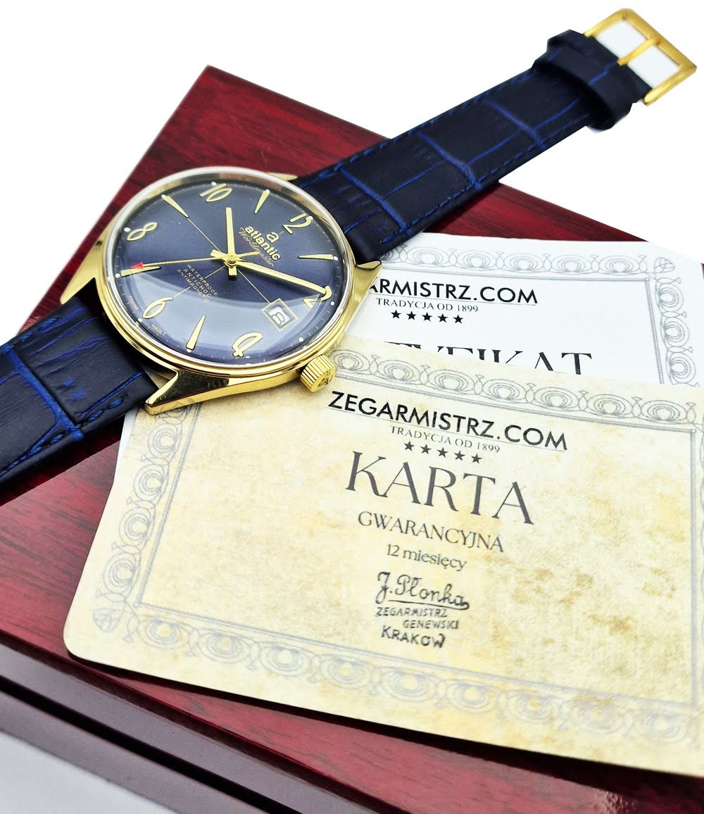 Atlantic Worldmaster Original 17 Jewels FHF 974 - doskonały stan!