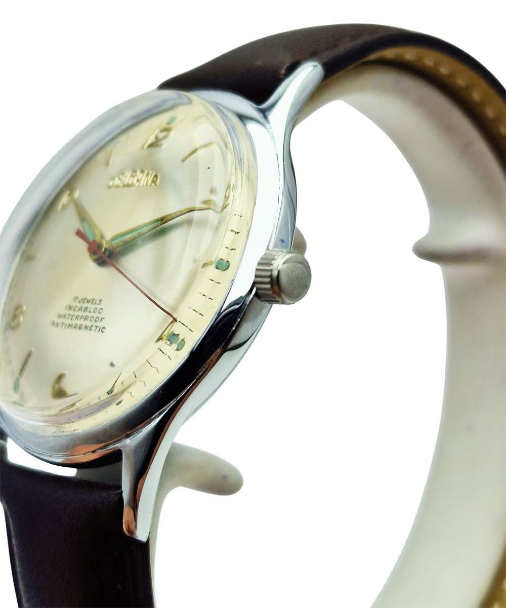 Piękna Delbana 17 Jewels ETA 1100 - doskonały stan!