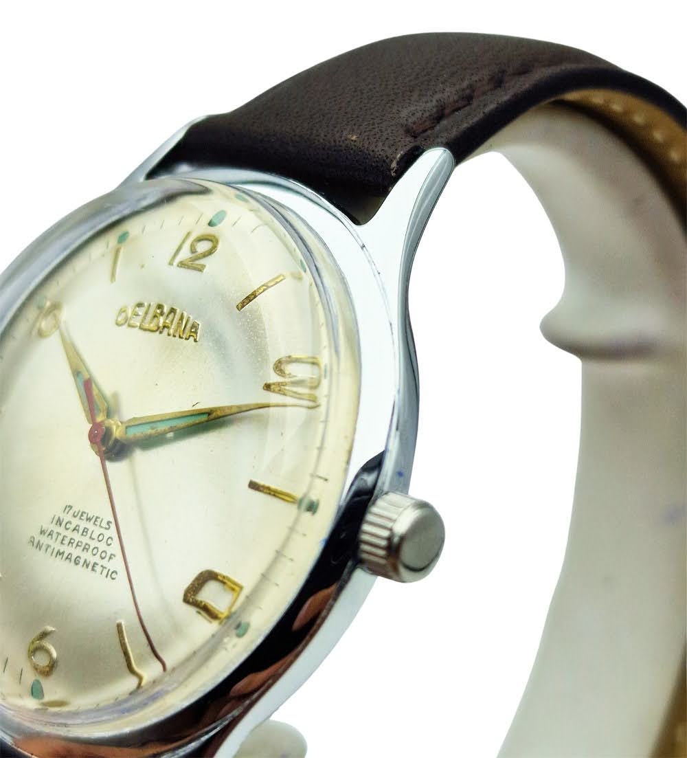 Piękna Delbana 17 Jewels ETA 1100 - doskonały stan!