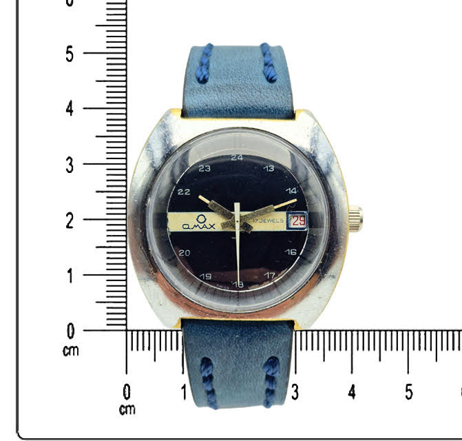 Unikatowy Omax 17 Jewels FHF 969 lata 70. - dobry stan!