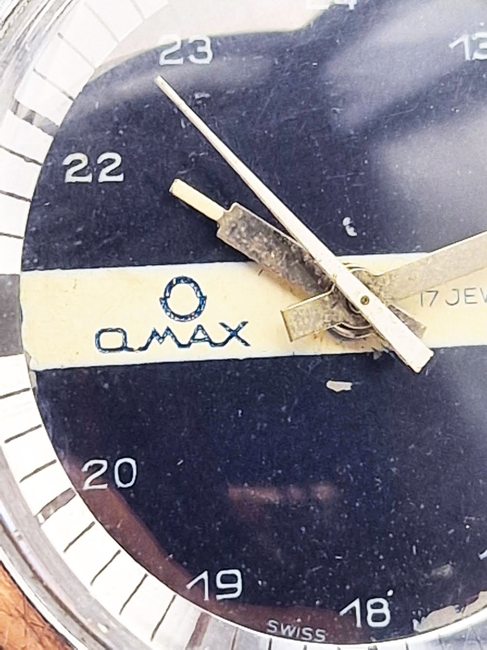 Unikatowy Omax 17 Jewels FHF 969 lata 70. - dobry stan!