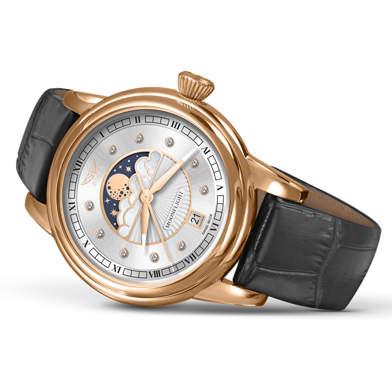 Zegarek Aviator Douglas Moonflight Diamond Limited Edition V.1.33.2.382.4 (V13323824)