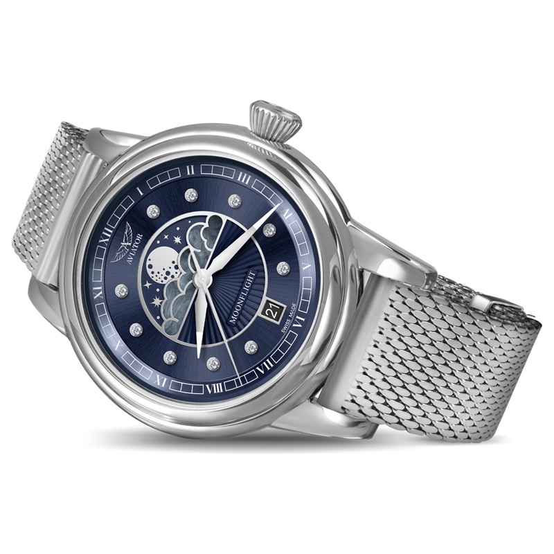 Zegarek Aviator Douglas Moonflight Diamond Limited Edition V.1.33.0.379.5 (V13303795)
